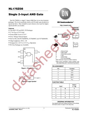 NL17SZ08DFT2 datasheet  